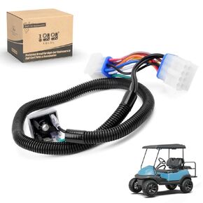 10L0L Golf Cart Harness Adapter-12V Headlight Voltage Reducer Harness for Club Car Precedent (Since 2004) Gas Golf Cart Light Harness, 9 Pin to 12 Pin Converter Harness