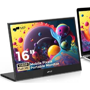 Duex Plus Portable Monitor for Laptop, 【2024 Upgrade】 Mobile Pixels 13.3" Full HD IPS Dual Monitor for laptops, USB C/USB A Powered Plug and Play Portable Display,Windows/Apple Compatible