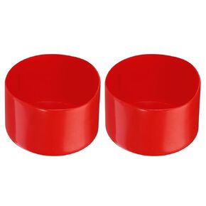 Screw Thread Protector Cover Rubber End Caps, [for Screw, Bolt] - 2 3/4"(70mm) ID/Red/2pcs