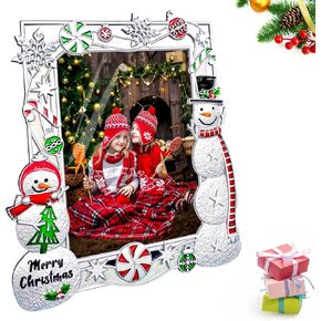 Christmas Picture Frame 5x7 inch with Year 2024 Metal Photo Frame Merry Christmas Pictures Frames Desktop Photo Display Tabletop Christmas Winter Decorations in Saudi Arabia