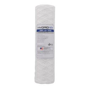 Hydronix SWC-25-1010 Universal Whole House String Wound Sediment Water Filter Cartridge 2.5" x 10" - 10 Micron