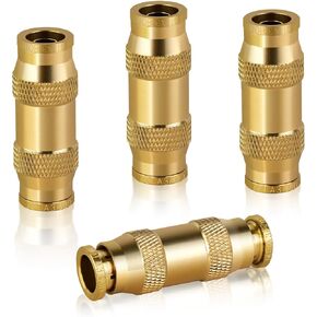 MuHize Air Brake Hose End Fitting - Upgraded 3/8 Air Hose Fittings, Brass Sleeve Tube for Hose End Connector, 3/8" Air Brake Hose End Fitting Repair Tube for Air Hose Braking System (Pack of 8)