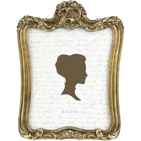 AELS 8x10 Inch Vintage Picture Frame, Elegant Antique Photo Frames with Glass Front, Photo Display, Tabletop Wall Hanging, Gift Ideas, Golden Bronze