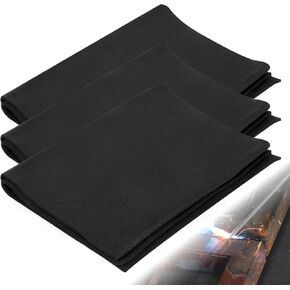 Lawei 3 عبوات من بطانية اللحام المصنوعة من الكربون مقاومة للحريق، مقاس 12 × 36 بوصة مقاومة للحرارة 1800 درجة فهرنهايت، بطانية مثبطة للهب، وسادة عازلة واقية قابلة للقطع لمستلزمات السباكة من اللحام واللحام in Kuwait