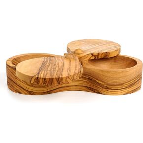 Berard Double Salt Keeper, Olive Wood