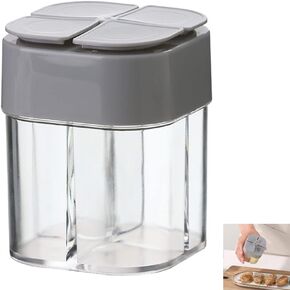 4 in 1 Plastic Salt and Pepper Shaker - Mesh Filter Mouth Clear Bottle Travel Seasoning Jar Seasoning Jar for Home Restaurant Kitchen Cooking Steak BBQ