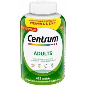Centrum Silver Adult Multivitamin 425 Tablets + Exclusive Sticker, Higher level of Vitamin C & Zinc