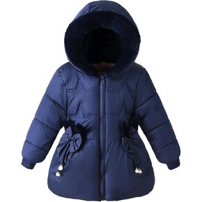 Toddler Winter Coats Baby Jacket Snow Clothes Puffer Dress Girl Warm Hoodie 1-4T