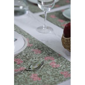 Table Runner 100% Cotton Hand Block Printed Decorative Dinning Room Centerpiece Cover for Dinner Table Easy to Wash Water & Stain Resistant Home Party Farmhouse Decor (Purple, 13" X 71")