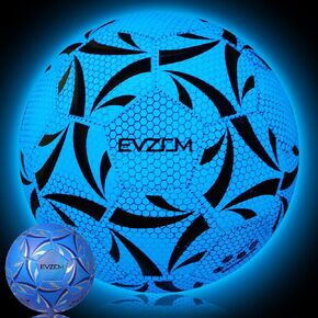 Soccer Ball Luminous Official Match Game American Soccer Ball Size 4,Size 5 for Boys, Girls, Kids ，Adult Outdoors Indoors Sports Ball Training