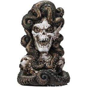 Resin Octopus Witch Monster Skull Backflow Cone Incense Burner