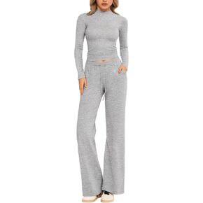 MANGOPOP Women's 2 Piece Lounge Sets Tracksuit Fall Outfits Sweatsuits Set