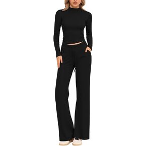 MANGOPOP Women's 2 Piece Lounge Sets Tracksuit Fall Outfits Sweatsuits Set