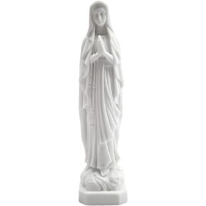 6" Our Lady of Lourdes Virgin Mary Blessed Mother Statue Sculpture Figure Made in Italy White
