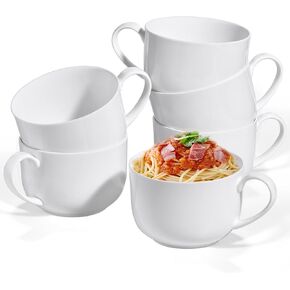 Fine Bone China Coffee Mugs, 10oz White Espresso Cups, Lightweight Tea Cups, Porcelain Coffee Cups Set of 2, Ceramic Mug for Espresso Latte Mocha Cappuccino Women Men(Moonlight)