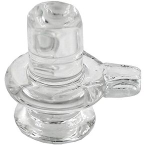 Crystal Shivling Shiva Shivling Shiva Lingam Shaligram Shivling for Pooja Shivling Idol Shiva Idol Lingam Idol Diwali Dhanteras 8 cm (White) in Saudi Arabia