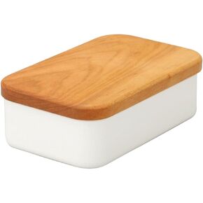 Noda Horo BT-200 Butter Case, Enamel, 7.1 oz (200 g), White, Made in Japan