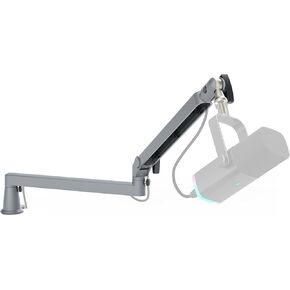 Aisryntek Microphone Boom Arm, Low Profile Mic Stand with 360° Rotation, Cable Management, with Mic Clip, 3/8" to 5/8"&1/4"Adapter for Blue Yeti HyperX QuadCast Shure Elago