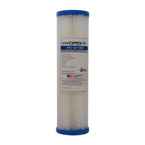 Hydronix SPC-25-1001 Universal Whole House Sediment Pleated Water Filter, Washable and Reusable, 2.5" x 10" - 1 Micron