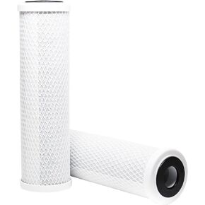 CFS – 2 Pack Activated Carbon Block Water Filter Cartridges Compatible with GE GXRM10RBL Models – Remove Bad Taste and Odor – Whole House Replacement Filter Cartridge – 5 Micron – White