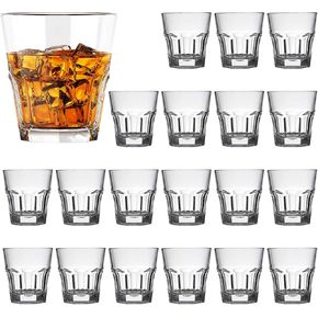 زجاج الويسكي 5 أونصة، QAPPDA Shot Glass نظارات الكوكتيل ذات الطراز القديم، نظارات بوربون للشرب للمشروبات الكحولية، مجموعة أكواب الصخور الثقيلة، أكواب الفودكا الزجاجية، أكواب سكوتش زجاجية للمشروبات الكحولية 20 حزمة