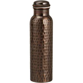 Pure Copper Water Bottle - 32 oz - Indian Handmade Copper Bottle for Drinking Water at Travel, Hiking, Gym, Office, Outdoor - Normal Finish