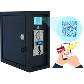 Sintron ST-005 220V LCD Coin & Mobile Payment for Apple Pay Paypal Operated Timer Control Power Box with NEMA 10-30R 3 Prong for Vending Machine, Massage Chairs, Shoe Polishers, Washing Machines,Dryer