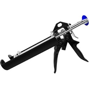 Dual Epoxy Gun for 200 mL / 6.76 fl oz, Double Cartridge Caulking Gun, Hand Manual Black Panel Bond Adhesive Caulk Gun (2:1 Mix Ratio)