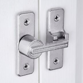 Barn Door Latches,Heavy Sliding Barn Door Latches Door Lock,Door Security Sliding Door Latch Lock fo Cabinets Bathroom Barn Door Garden Window Garage Door (Black)