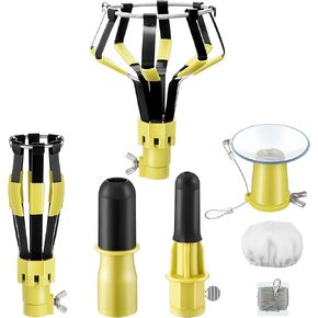Dreyoo 4 Piece Set Light Bulb Changer, Suction Cup and Cage Bulb Changer for Incandescent, Floodlight, Broken Bulb and Recessed Lights, Compatible with Standard Extension Pole (Pole Not Included) in Kuwait