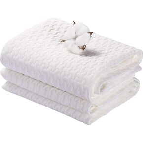 وسادة سرير مقاومة للماء من يوفوس قابلة للغسل وإعادة الاستخدام، 4 طبقات من واقي مرتبة لسلس البول، سطح قطني 100% للأطفال والبالغين والحيوانات الأليفة in Kuwait