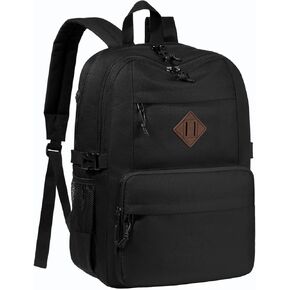 Kasqo School Backpack,Water Resistant Casual Daypack Schoolbag for Men Women Teens Boys Girls Lightweight Book Bag for Travel College High School,Olive Green