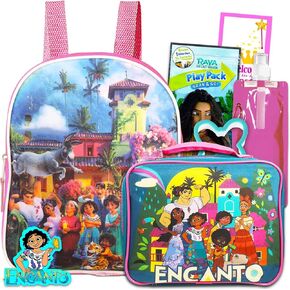 Encanto Mini Backpack and Lunch Box Set with Water Bottle, Stickers, More