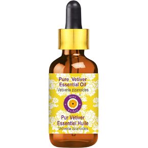 dève herbes Pure Vetiver Essential Oil (Vetiveria zizanoides) with Glass Dropper Steam Distilled 5ml (0.16 oz)