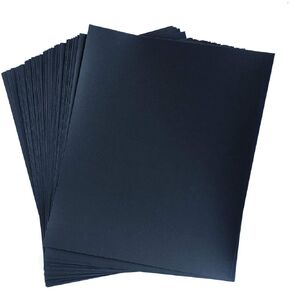Premium 9" x 11" 100 Grit Wet or Dry Waterproof Silicon Carbide Sandpaper Sheets for Wood, Metal, Automotive and Paint (50 Pack - 100 Grit)