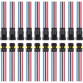 10 Kits 4 Pin Connector Waterproof Connector 16 AWG 4 pin Plug Auto Electrical Wire Connectors, Male Female Quick Disconnect Wire Connectors for Car Truck Motorcycle Marine Boat