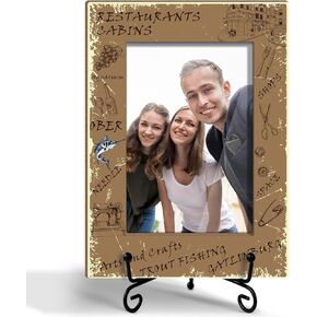 Italy Travel Photo Frame, Wooden Picture Frame with Stand, Italy Gifts Vacation Gifts for Friends Coworker, Italy Souvenirs Home Office Desk Decor Tabletop Display -TXK12