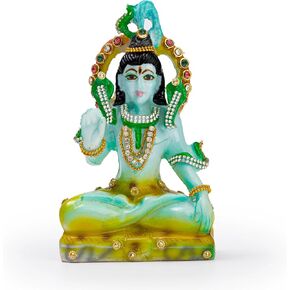 Pooja Murti Idol Statue God Lord Spiritual Sculpture Indian Antique Statue Décor for Home Entrance Temple Puja Decoration Festivals Diwali and Gifting (Vaishno Devi)