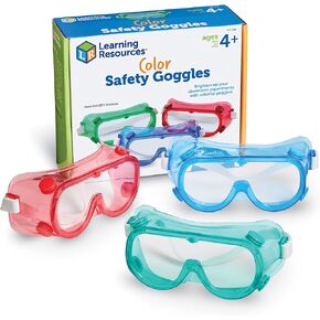 Learning Resources Colored Safety Goggles - 6 Pieces, Ages 4+ Classroom Accessories, Perfect For Kid's Science Experiments