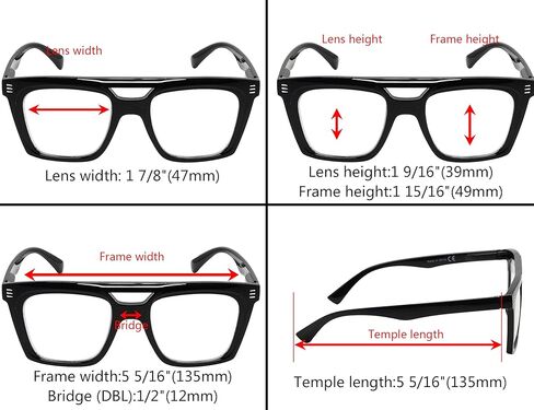 نظارات قراءة عصرية مكونة من 4 قطع للنساء والرجال in Kuwait
