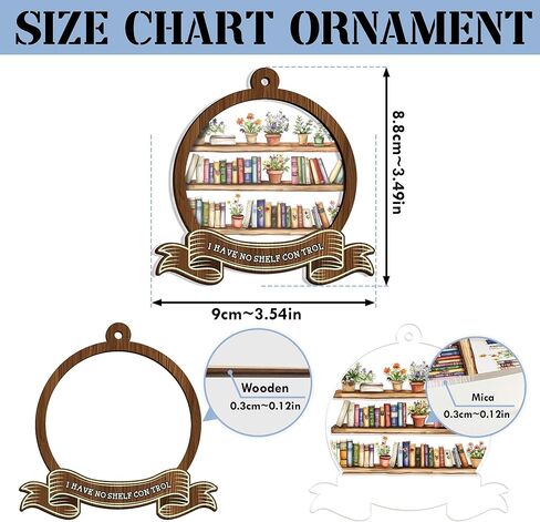 Artsy Woodsy Christmas Just A Girl Who Loves Books Suncatcher زخرفة شجرة الزينة، هدايا لمحبي القراءة مكتبة مكتبة الكتب، عيد الميلاد 2023 زخرفة خمر اكسسوارات السيارات المصنوعة يدويا (01) in Kuwait