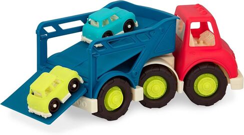 B. toys – Car Carrier Truck – Toy Car Carrier – 2 Mini Cars – Toy Trucks for Toddlers, Kids – 12 Months + – Happy Cruisers - Car Carrier in Saudi Arabia