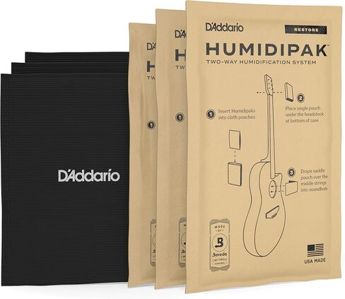 D'Addario Guitar Dehumidifier Packets - For Humidipak - Two-Way Absorb Replacement Packets - 3-Pack in Saudi Arabia