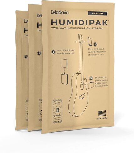 D'Addario Guitar Dehumidifier Packets - For Humidipak - Two-Way Absorb Replacement Packets - 3-Pack in Saudi Arabia