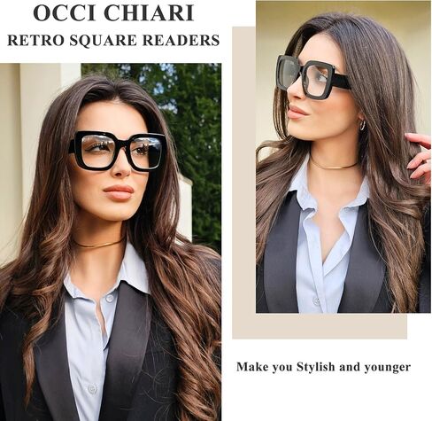 OCCI CHIARI نظارات قراءة عصرية بإطار نظارات للنساء والرجال in Kuwait
