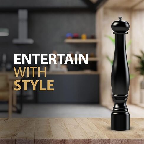 17 inch Large Pepper Mill - Refillable - Adjustable Grind - Precision Carbon Steel Mechanism in Saudi Arabia