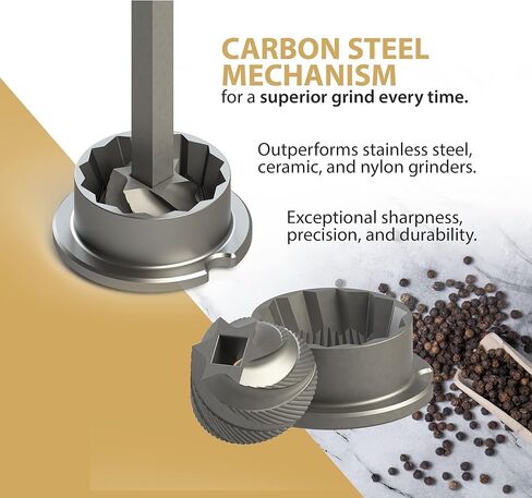17 inch Large Pepper Mill - Refillable - Adjustable Grind - Precision Carbon Steel Mechanism in Saudi Arabia