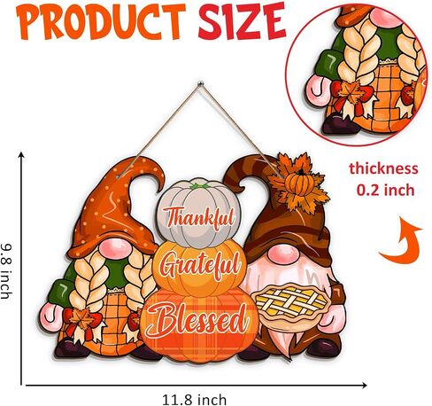 Reversible Fall Thanksgiving And Winter Christmas Sign Wooden Hanging Double Sided Sign Holiday Wooden Signs Thanksgiving And Christmas Party Fall Winter Home Holiday Door Wall Decoration in Saudi Arabia