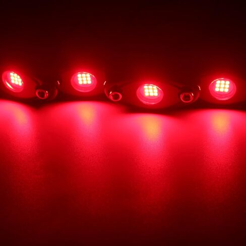 4 القرون الأرجواني LED أضواء الصخور طقم إضاءة تحت الماء IP68 لسيارة شاحنة ATV SUV الطرق الوعرة قارب Underbody توهج درب تلاعب مصباح in Kuwait