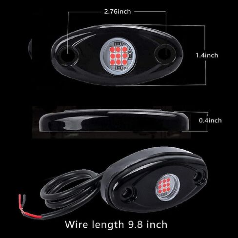 4 القرون الأرجواني LED أضواء الصخور طقم إضاءة تحت الماء IP68 لسيارة شاحنة ATV SUV الطرق الوعرة قارب Underbody توهج درب تلاعب مصباح in Kuwait